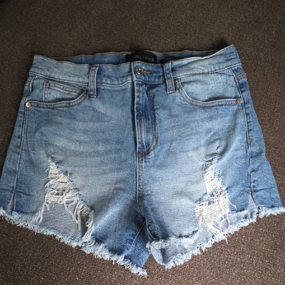 Kendall & Kylie Distressed Blue Jean Shorts SZ 9/29